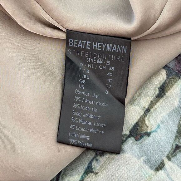 BEATE HEYMANN STREETCOUTURE Silk Viscose Blend Multicolour Midi Skirt - Picture 10 of 13